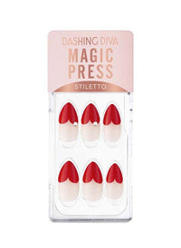 Magic Press Heart French: Luxurious Press-On Nails