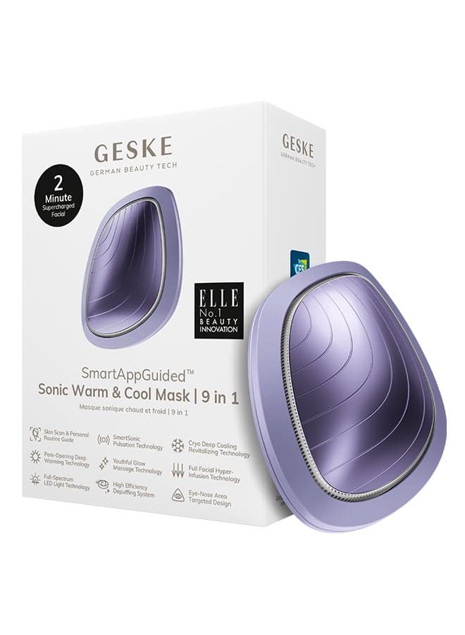 SonicGlow 9-in-1 LED Radiance Mask - Purple Edition - Image 1