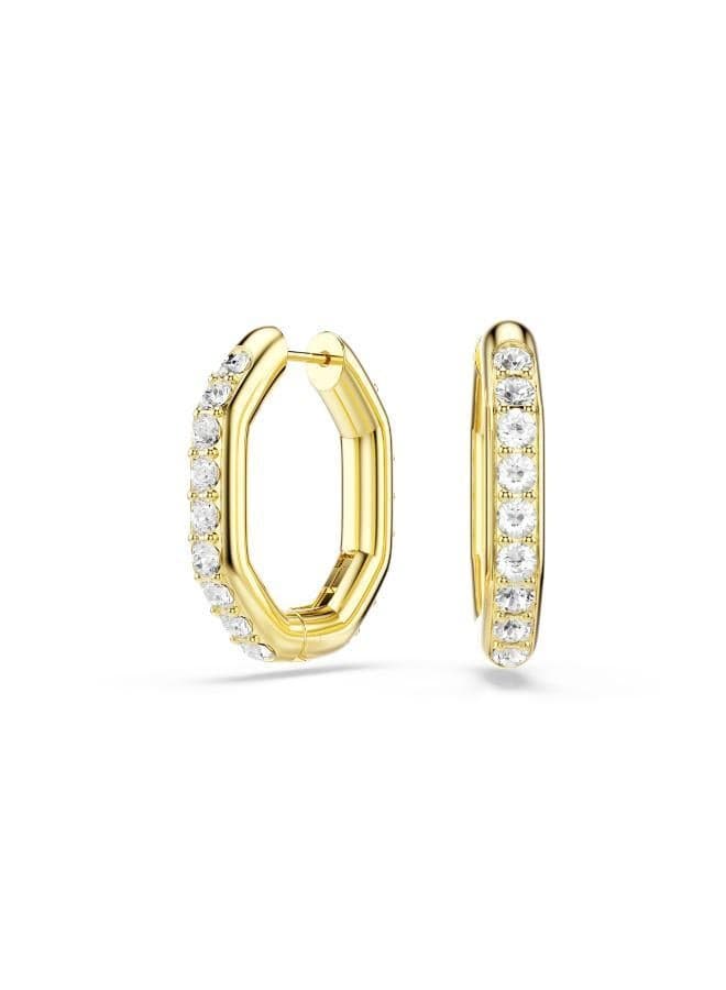 SWAROVSKI Dextera Gold-Tone Octagonal Hoop Earrings