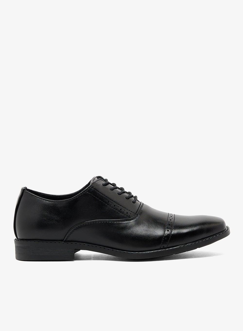 Elegant 0315 2 Black Oxford Lace-Ups for Discerning Men - Image 1