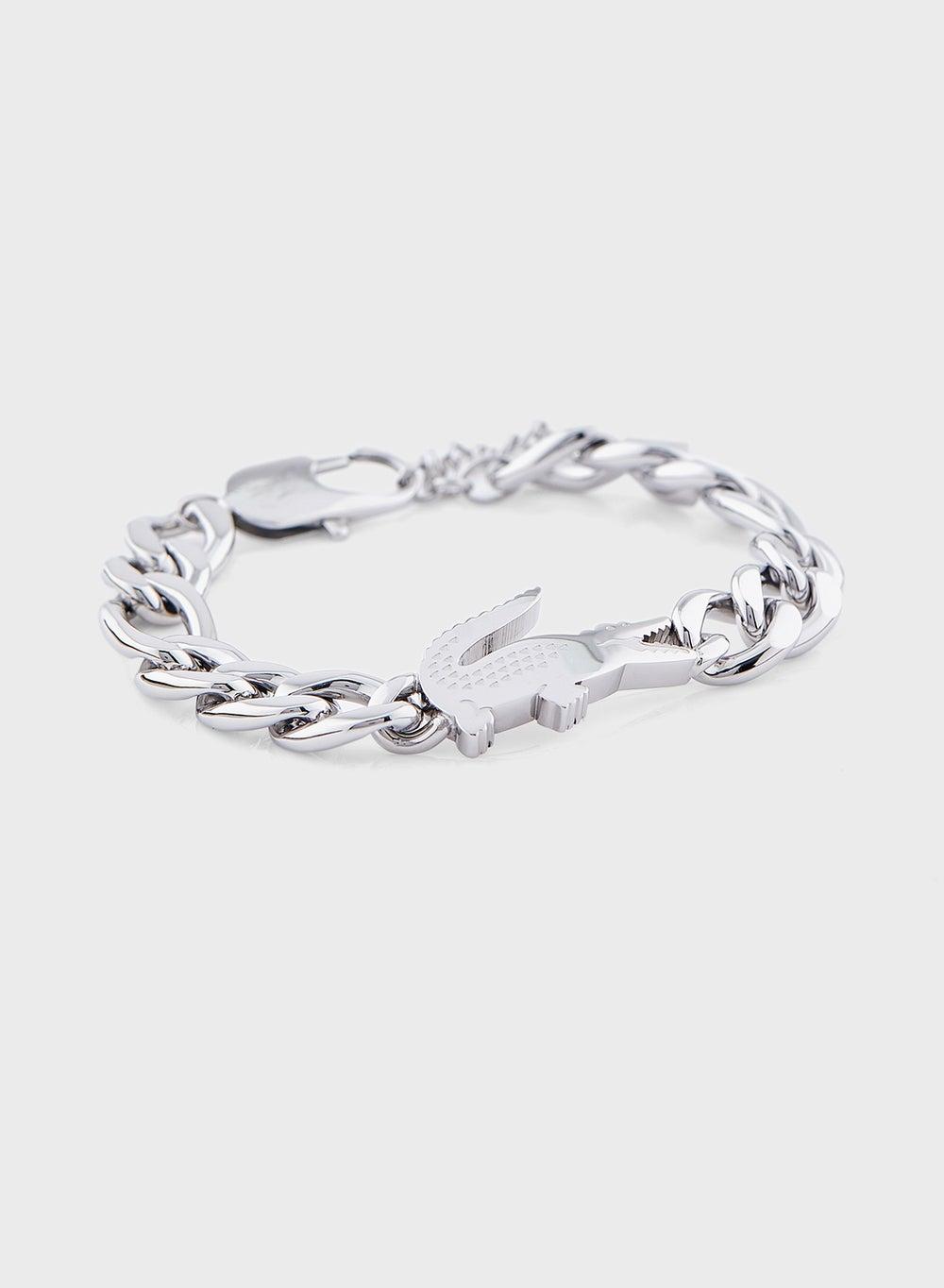 LACOSTE CROCODILE Elegant Silver Bracelet for Women
