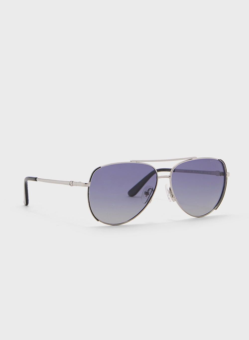 GUESS GU00193 Chic UV-Protected Metal Aviator Sunglasses
