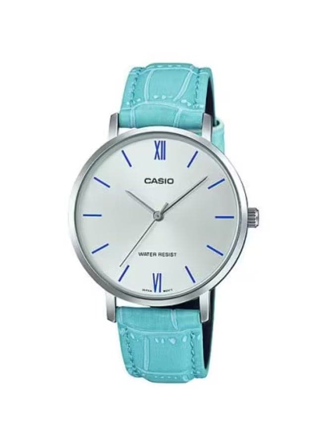 CASIO LTP-VT01L-7B3 Elegant Analog Leather Watch, 34mm