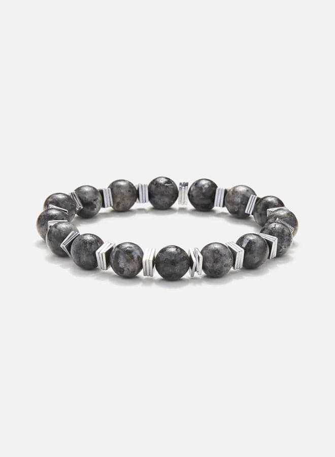 CHRYSOSTOMOS Men’s Artisan Larvikite & Hematite Bracelet - Image 1