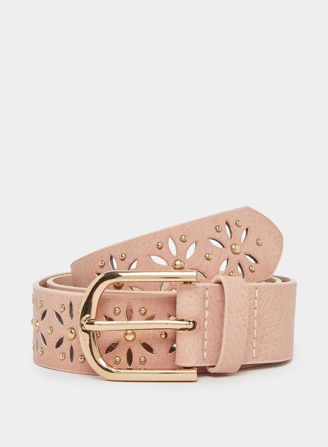 Styli Cut Out Tang Buckle Belt - Chic Accessory for Women