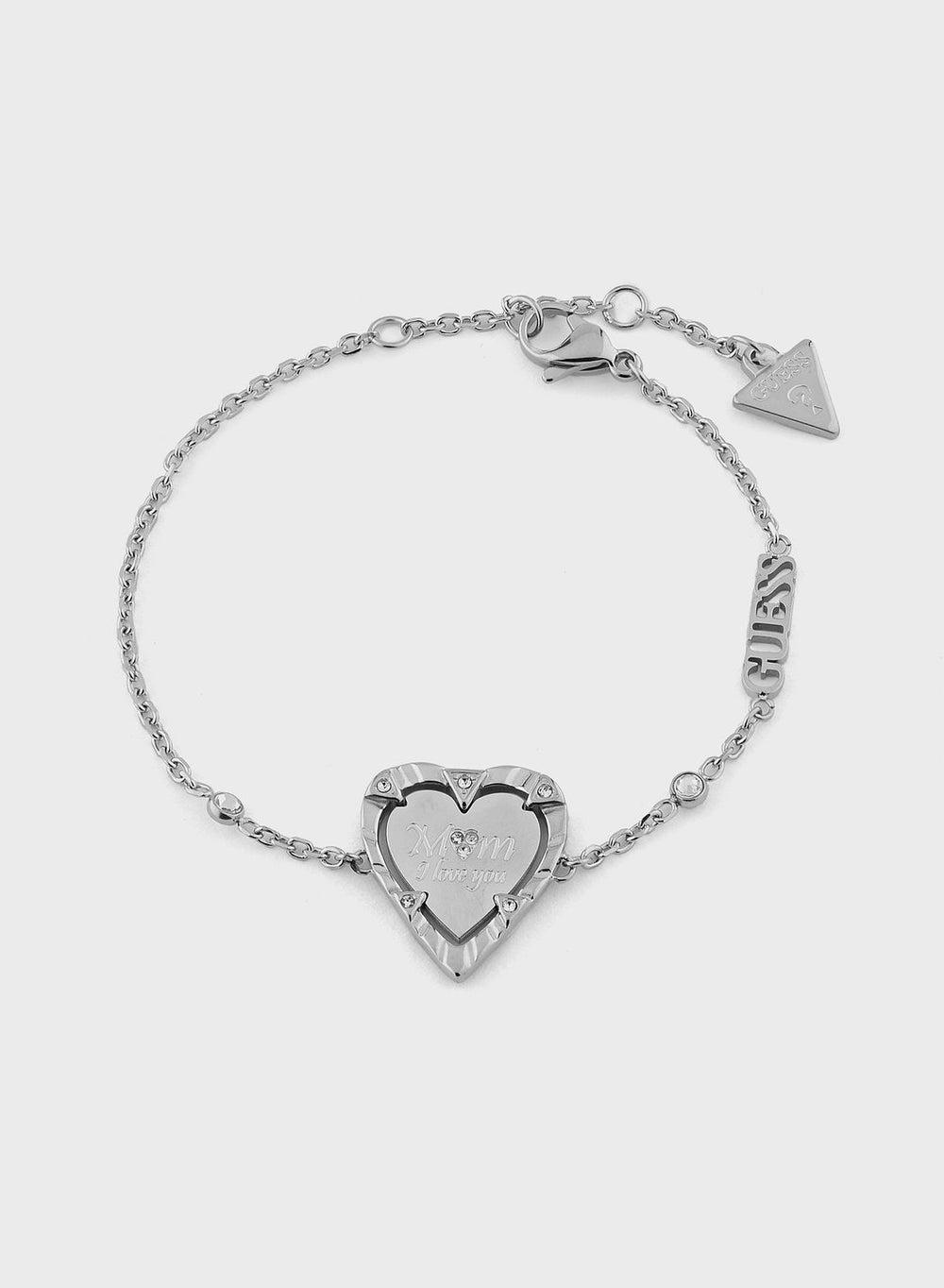 GUESS Heart Chakra Elegant Rose Quartz Bracelet