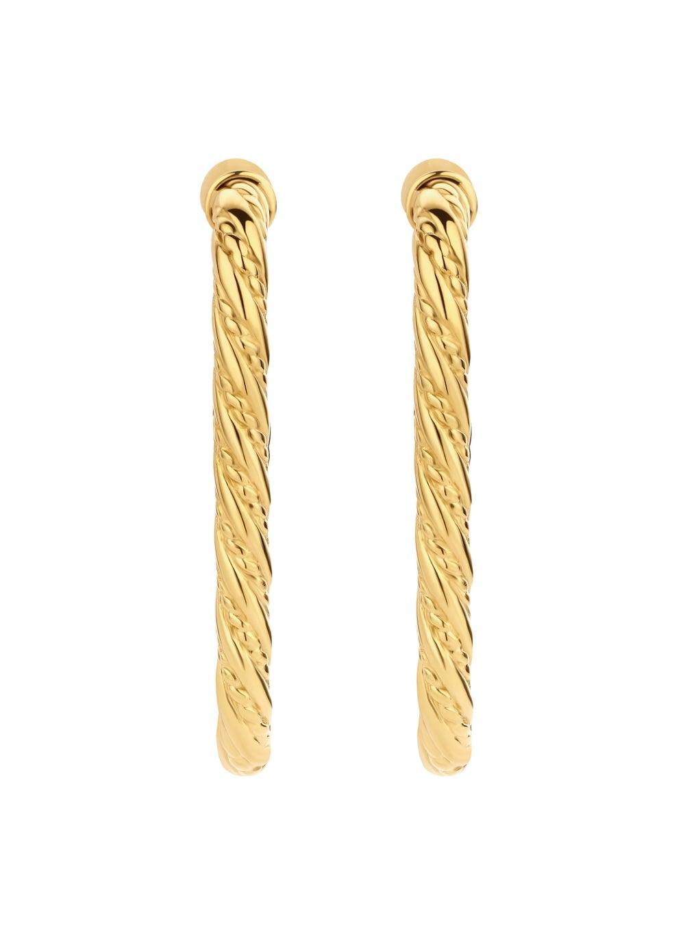 CERRUTI 1881 Giulia Gold-Plated Twisted Hoop Earrings