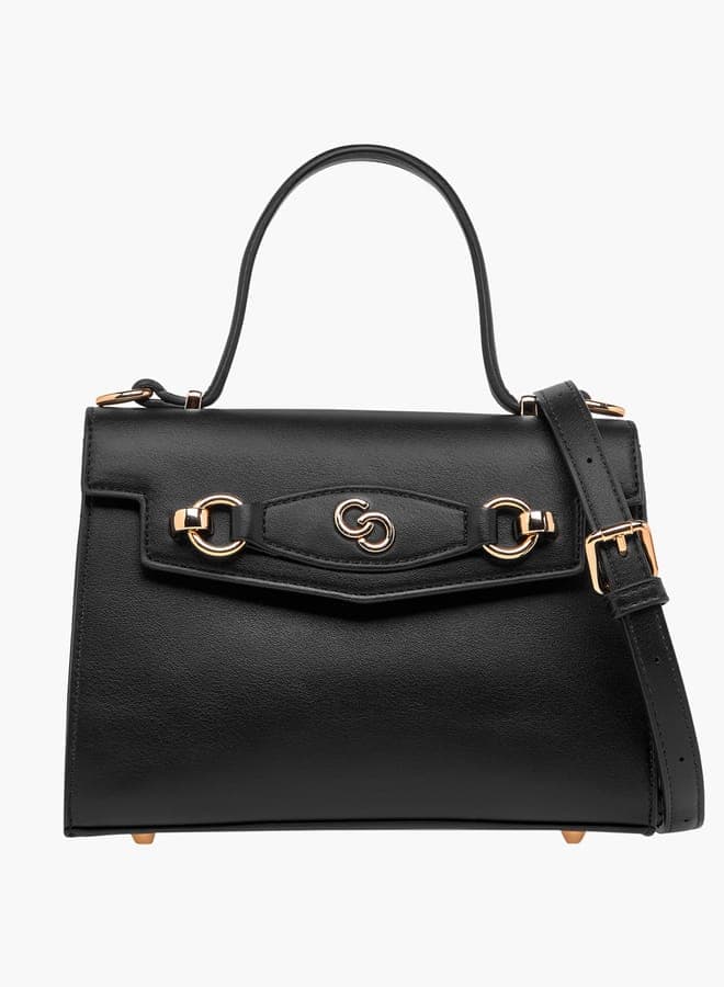 Celeste Chic Satchel - Solid Elegance with Detachable Strap - Image 1