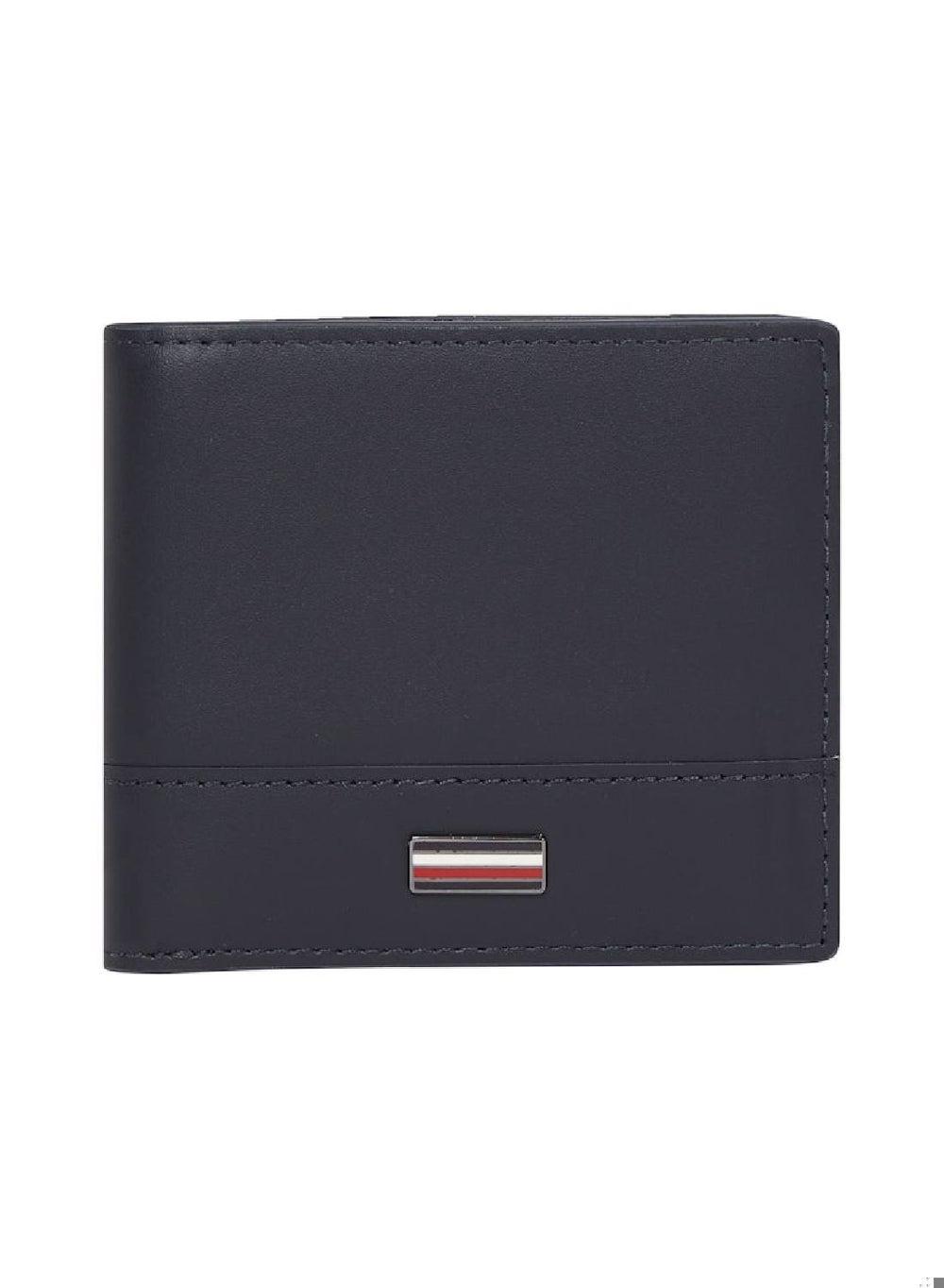 TOMMY HILFIGER Space Blue Corporate Bifold Leather Wallet