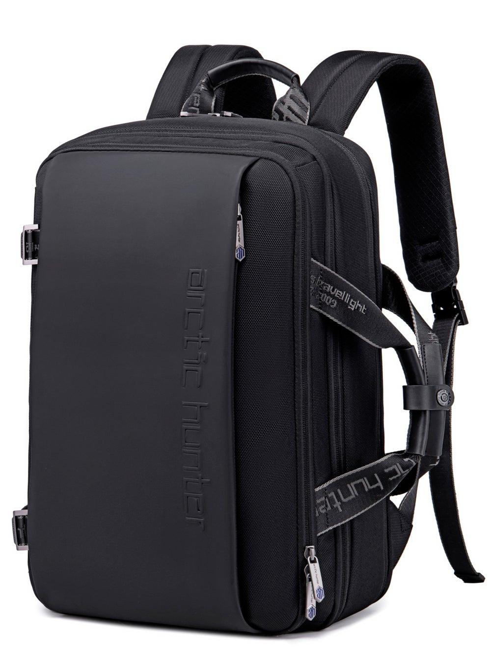 حقيبة سفر أركتيك هانتر القابلة للتوسعة مع جيب مميز - سوداء B00540 - Image 1