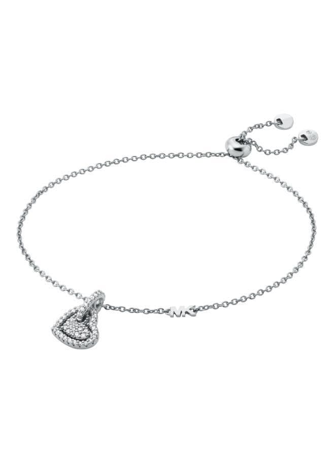Michael Kors Sterling Silver Love Bracelet with Cubic Zirconia