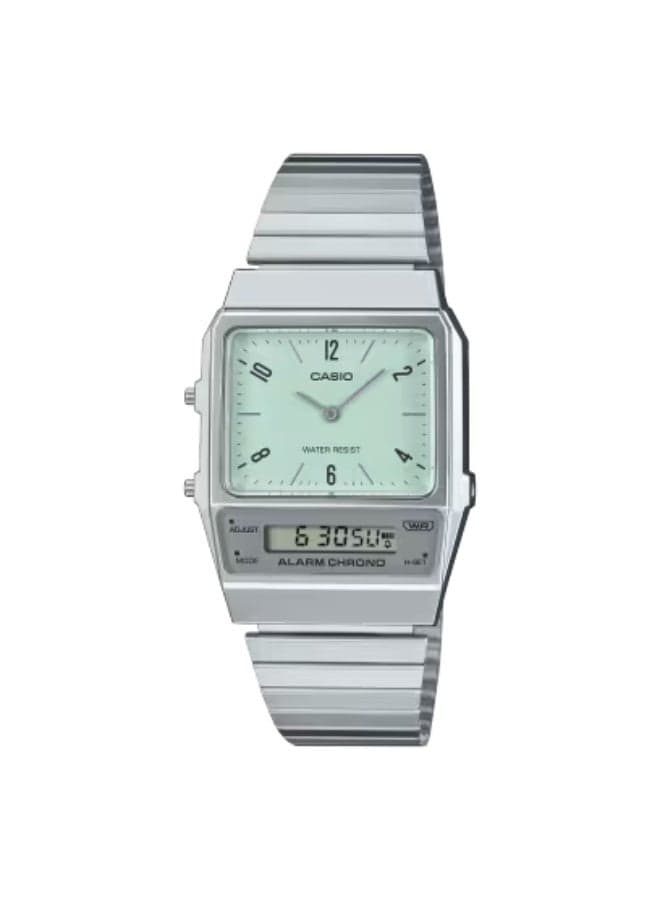 CASIO AQ-800E-3ADF Elegant Analog Stainless Steel Watch - 32.1mm