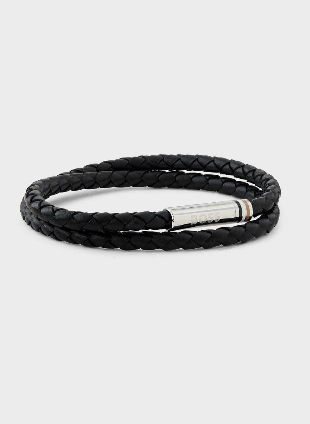 BOSS Ares Men's Elegant Leather Bracelet