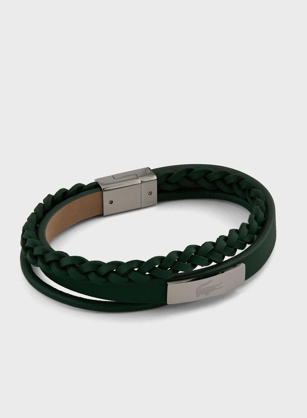 LACOSTE Fusion: Elegant Leather Bracelet for Men