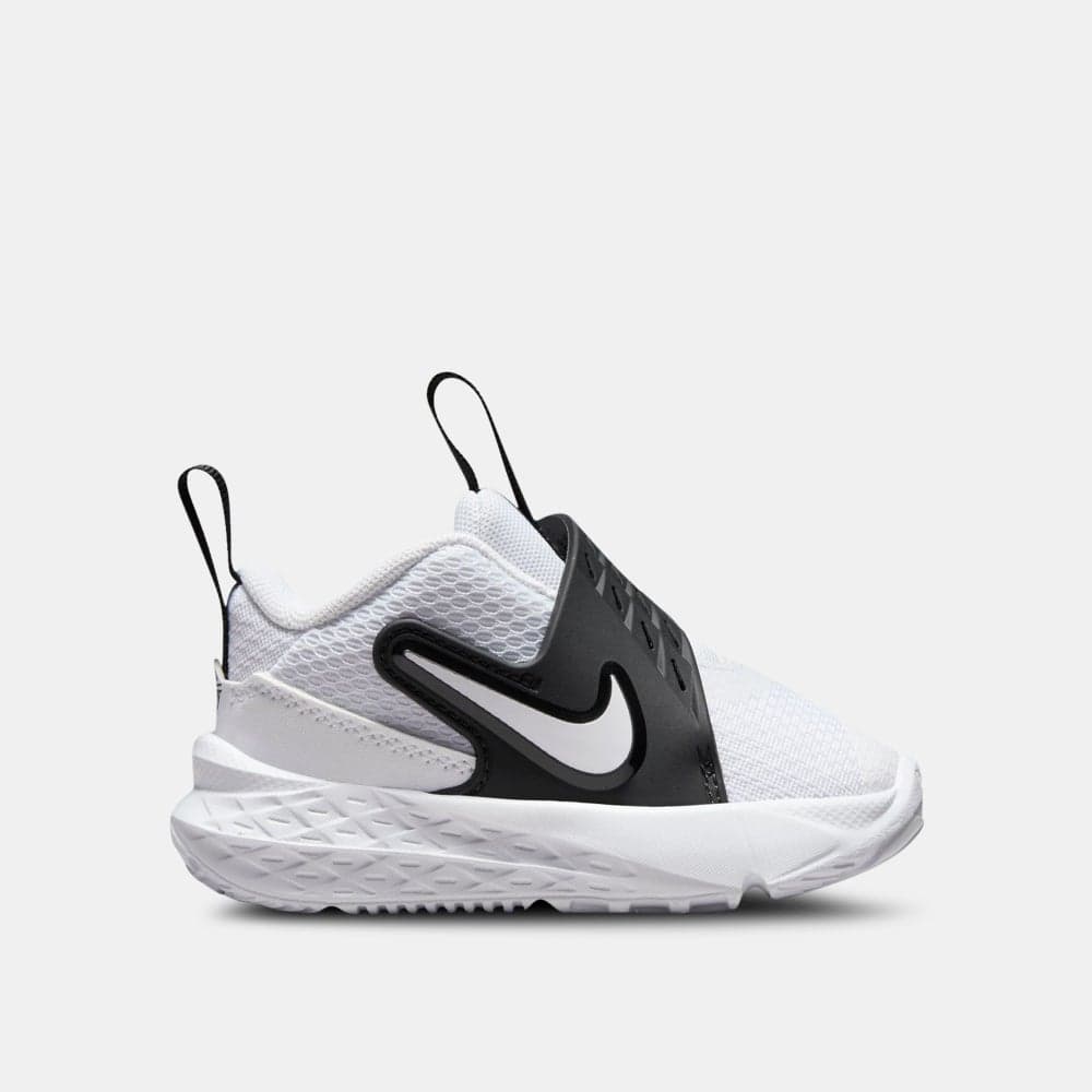 Nike Team Hustle D 12 - Elite Kids' White Basketball Sneakers - Image 1