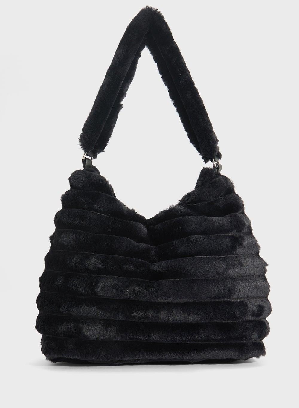Skinnydip London Fluff Noir Hobo - Sleek, Chic Comfort