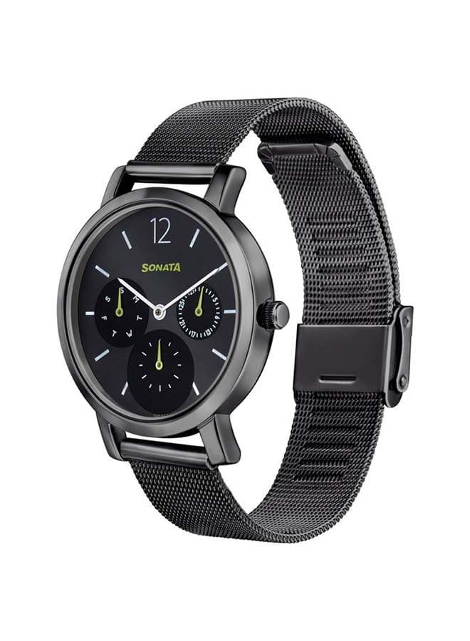 Sonata 8164NM03 Elegant Chronograph 36mm – Sleek Black - Image 1