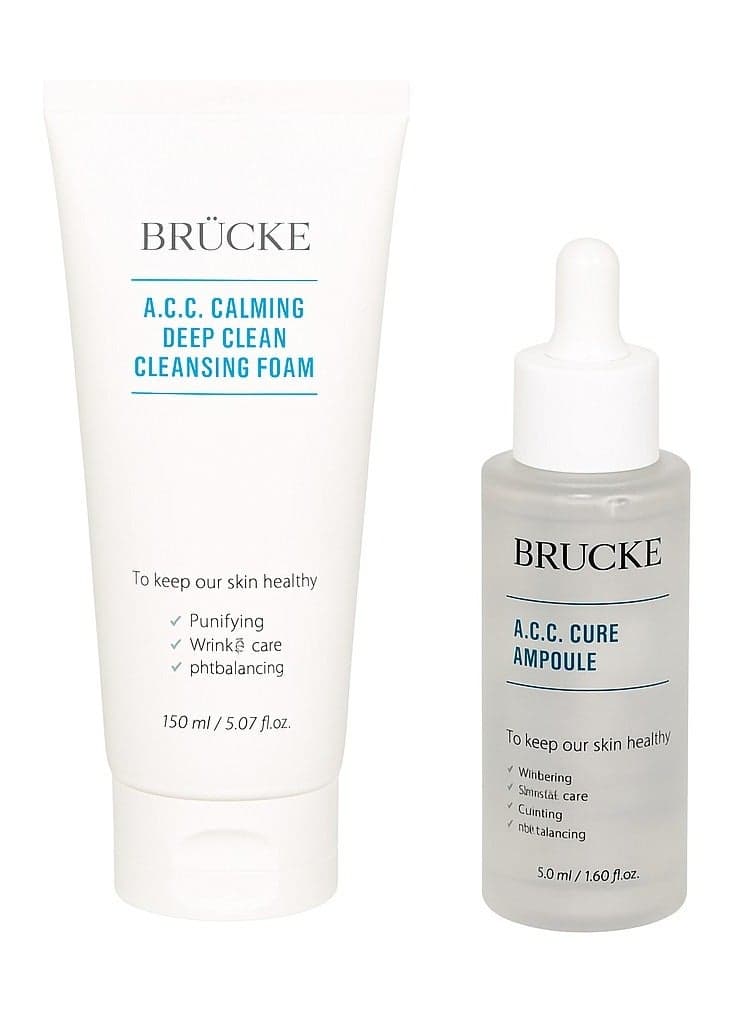 BRUCKE K-Beauty Essentials: Calming Foam & Serum Duo