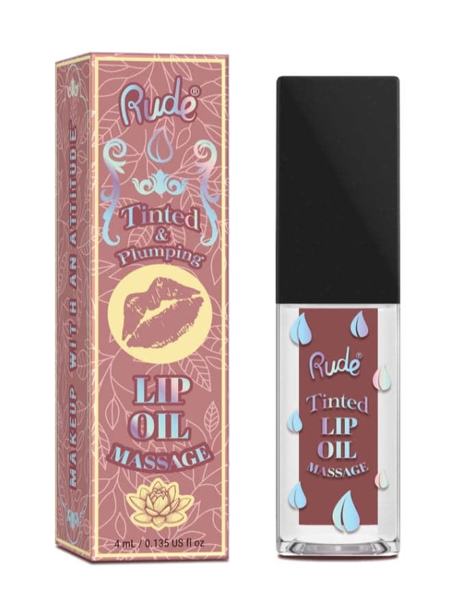 Rude Skinship Tinted & Plumping Lip Oil 20's Matte Vibes - Image 1