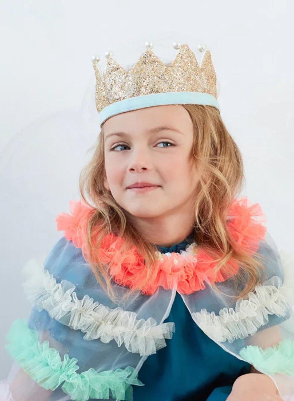 Elegant Gold & Pearl Children's Crown - Meri Meri - Image 1