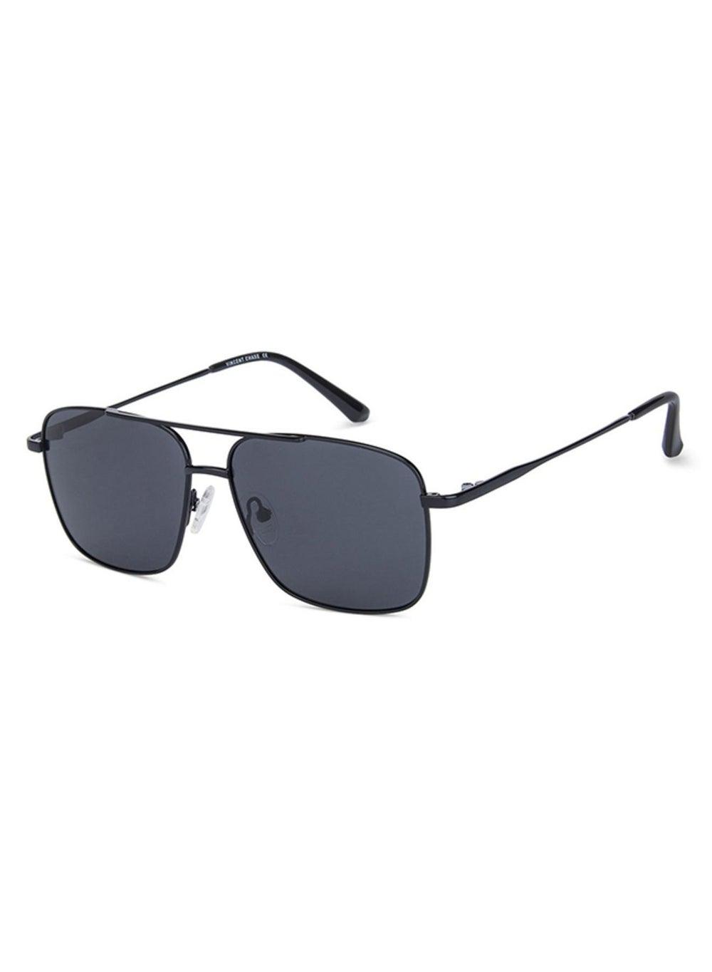 VINCENT CHASE VC S13118 Classic Black Grey Square Sunglasses - Image 1