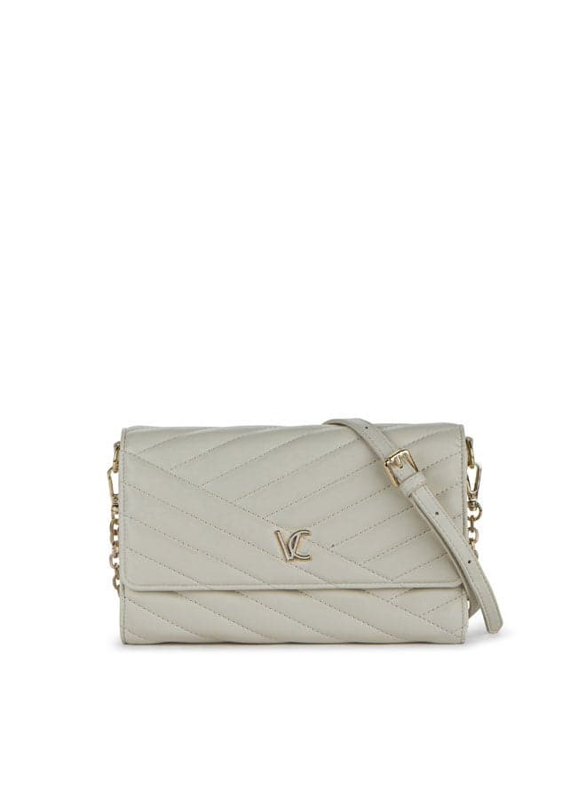 Vincci Beige Elegance: Quilted Women's Shoulder Bag
