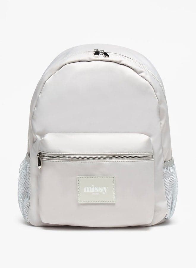 MISSY Elegant Women's Logo Applique Backpack 31x40x13 cm