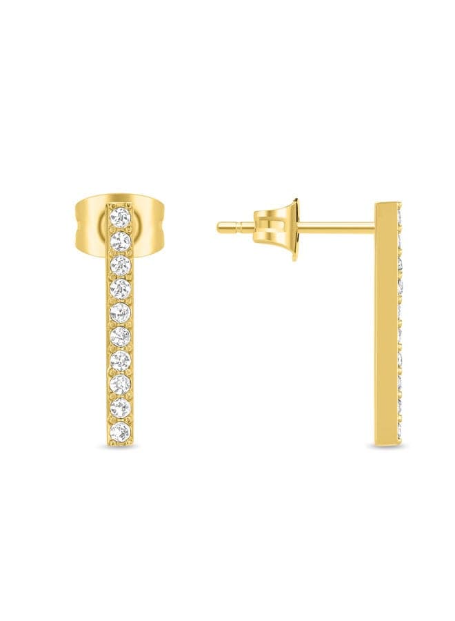 POLICE Medellin Gold-Plated Crystal Drop Earrings for Women