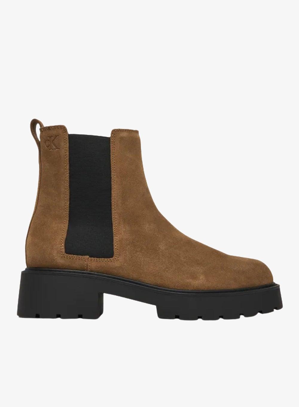 Classic Taupe Suede Chunky Chelsea Boots Yw0Yw02071Adh