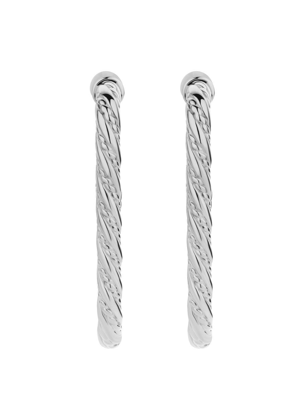 CERRUTI 1881 Giulia Stainless Steel Twisted Cable Earrings