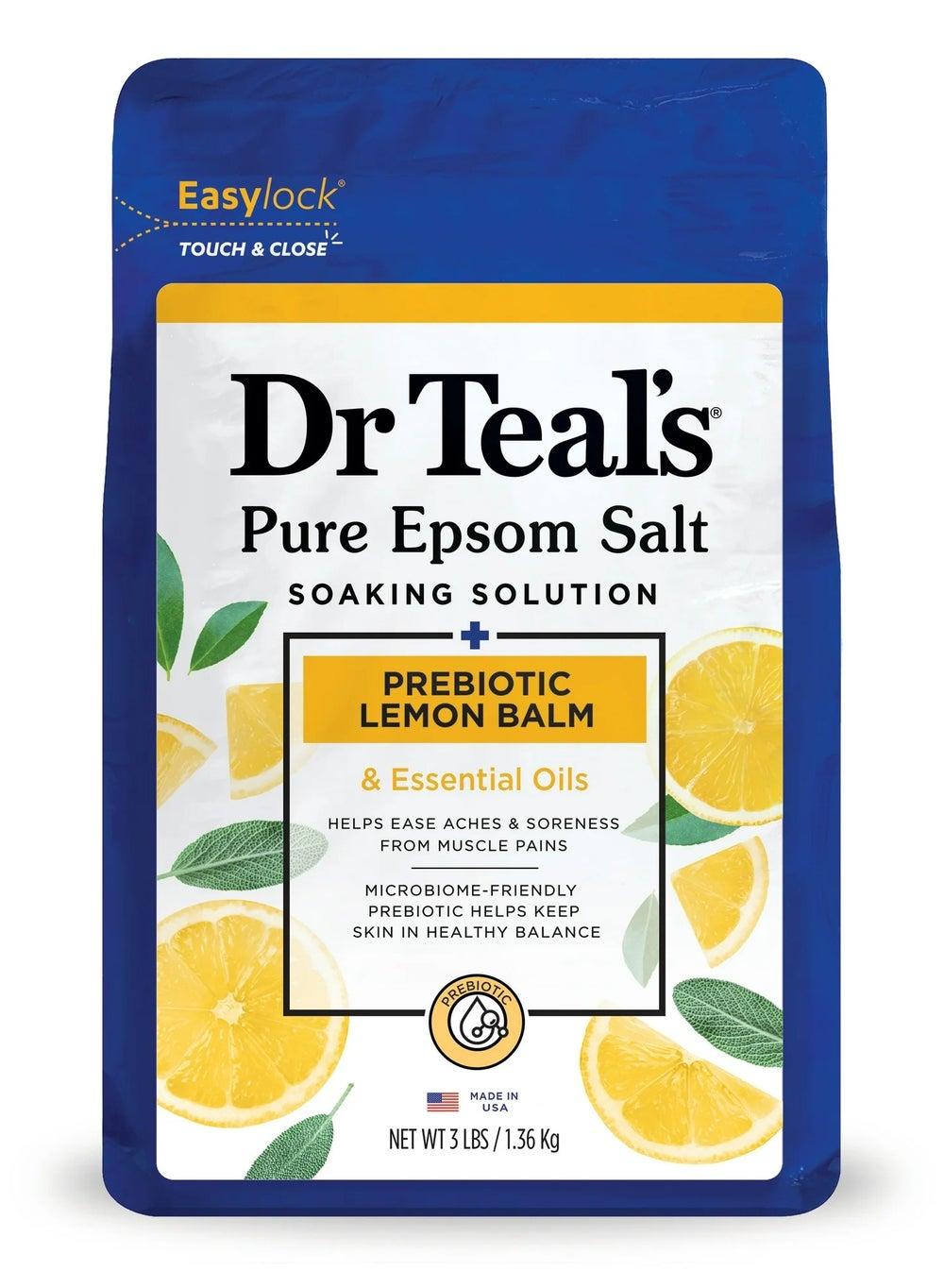 Dr. Teal's Prebiotic Lemon Balm Epsom Salt Soak 1.36Kg - Image 1