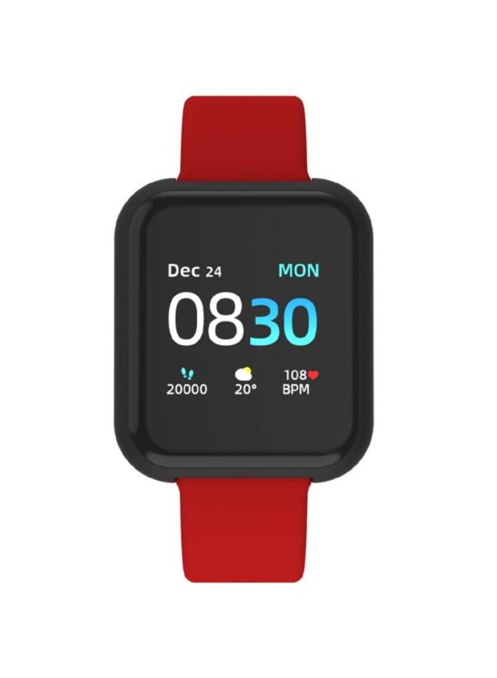iTouch Unisex Black/Red Activity Tracker Watch 500006B-4-42-G15