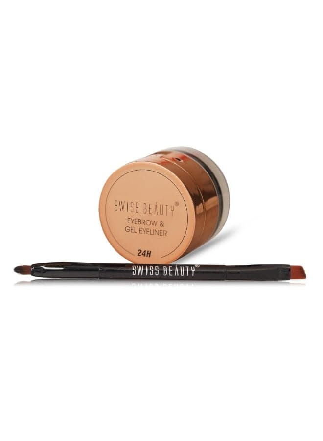 Swiss Beauty 3-in-1 Gel Eyeliner & Eyebrow Definer - 01 Black - Image 1