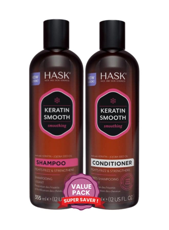HASK Keratin Nourishment Duo - Shampoo & Conditioner Value Pack - Image 1
