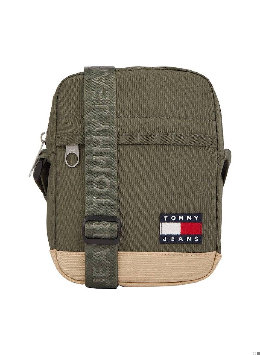 TOMMY JEANS Essential Pewter Green Daily Reporter Bag