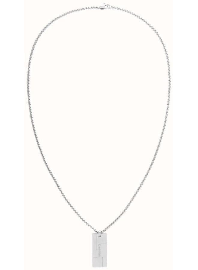 CALVIN KLEIN Stainless Steel Bar Pendant Necklace for Men