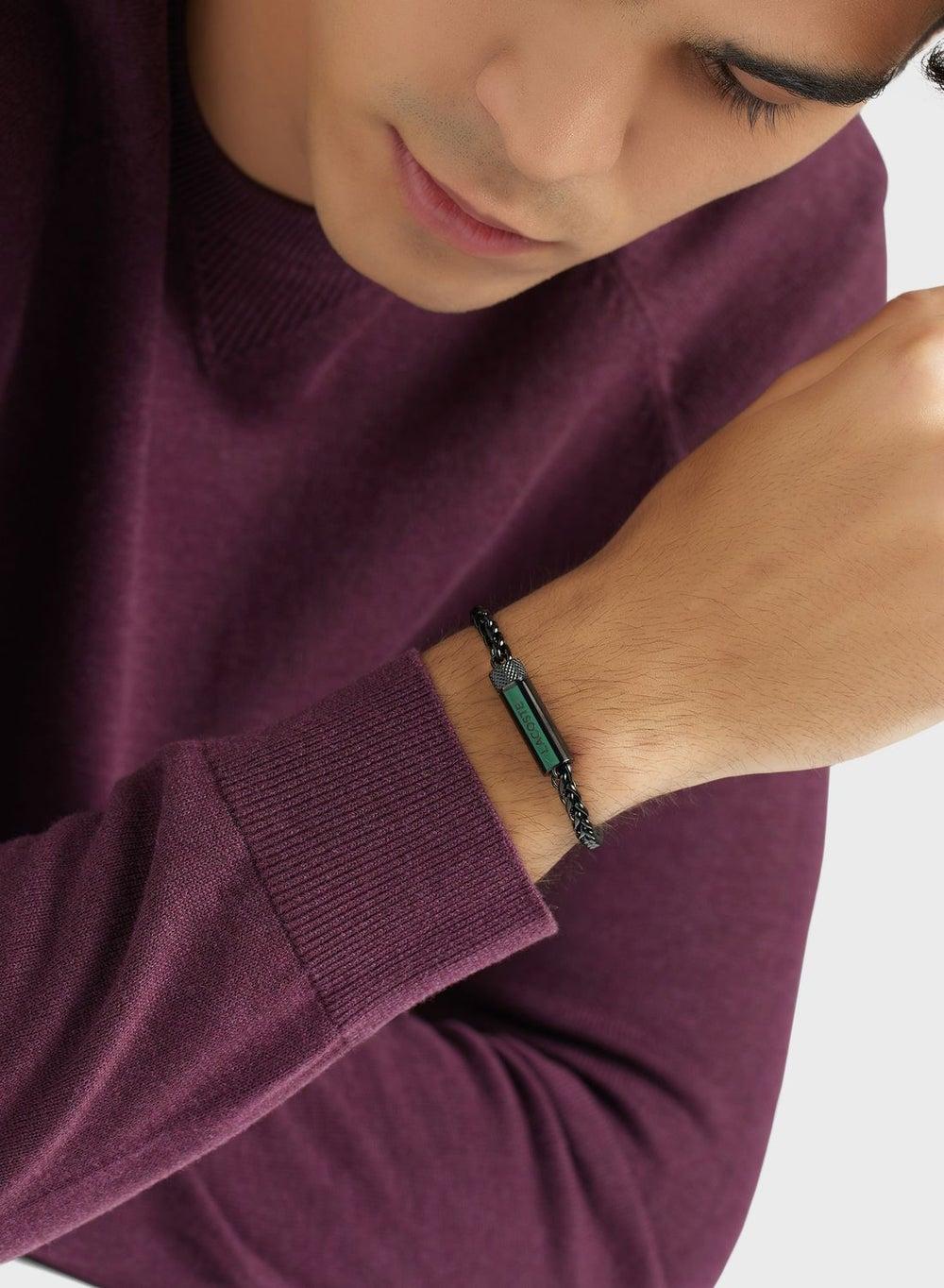 LACOSTE Spelt: Elegant Stainless Steel Bracelet for Men - Image 1