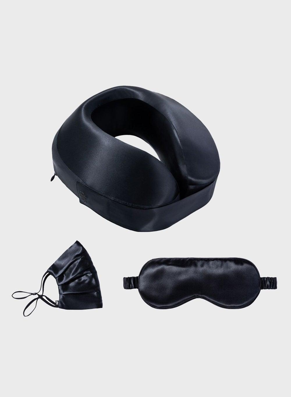 Frequent Flyer Luxe Silk Travel Set - Black | Save 30%