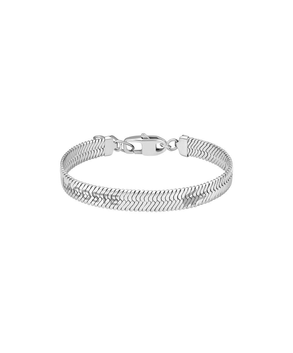 LACOSTE 2040379 Grit Silver Steel Bracelet for the Modern Man