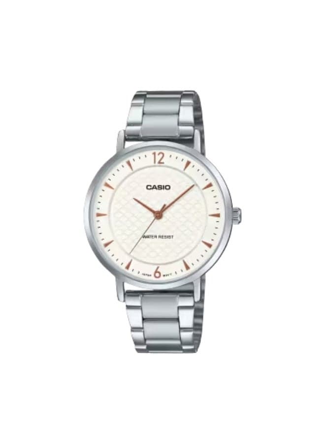 CASIO LTP-VT04D-7A Elegant Stainless Steel Women's Watch - 34 mm