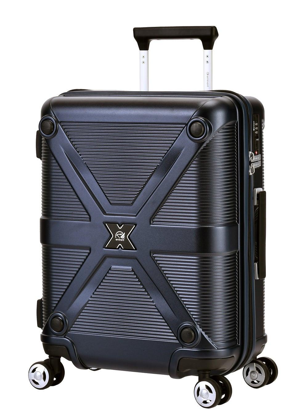 Eminent KJ97 Night Blue: Polycarbonate Cabin Luggage with TSA Lock