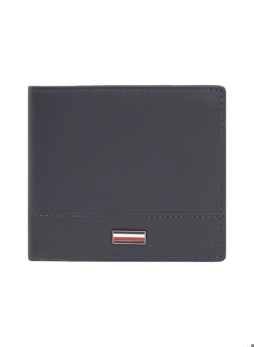 TOMMY HILFIGER Space Blue Corporate Bifold Leather Wallet