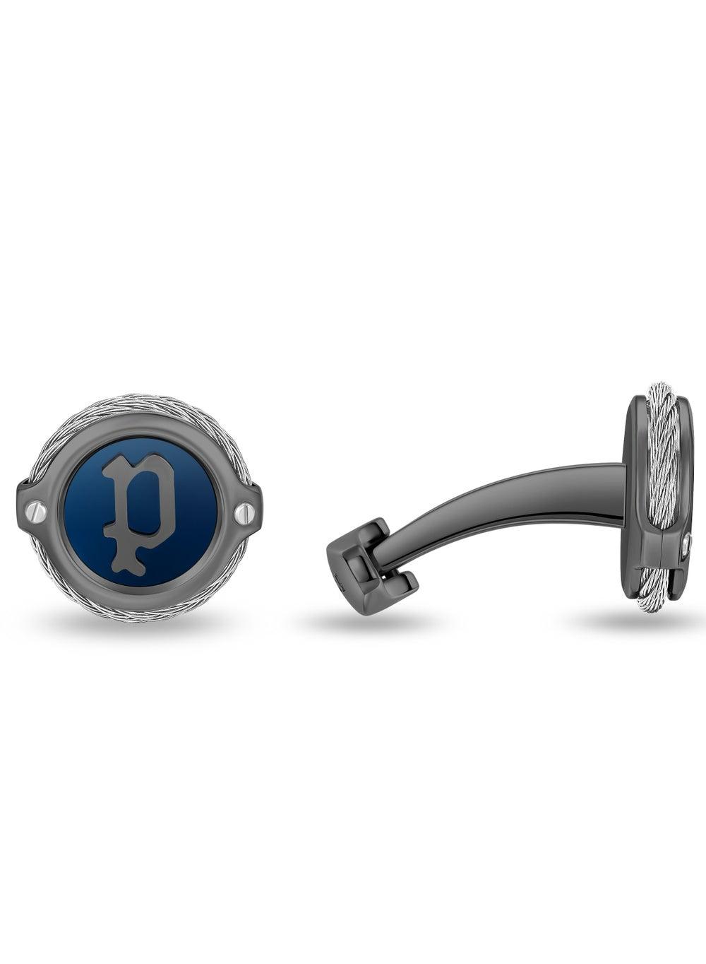 أزرار أكمام Wiregrip للرجال بتصميم فريد من الفولاذ المقاوم للصدأ - Image 1