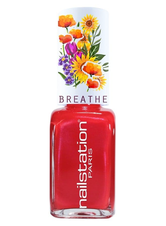 Glossy Breathe Vermillon Nail Polish: Vibrant Durability - Image 1