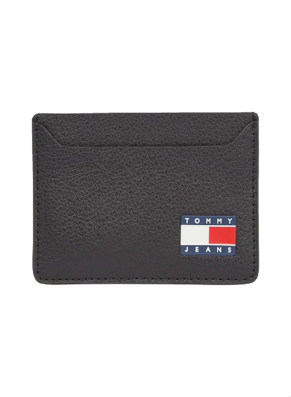 TOMMY JEANS Heritage Men's Pebble-Grained Leather Card Holder