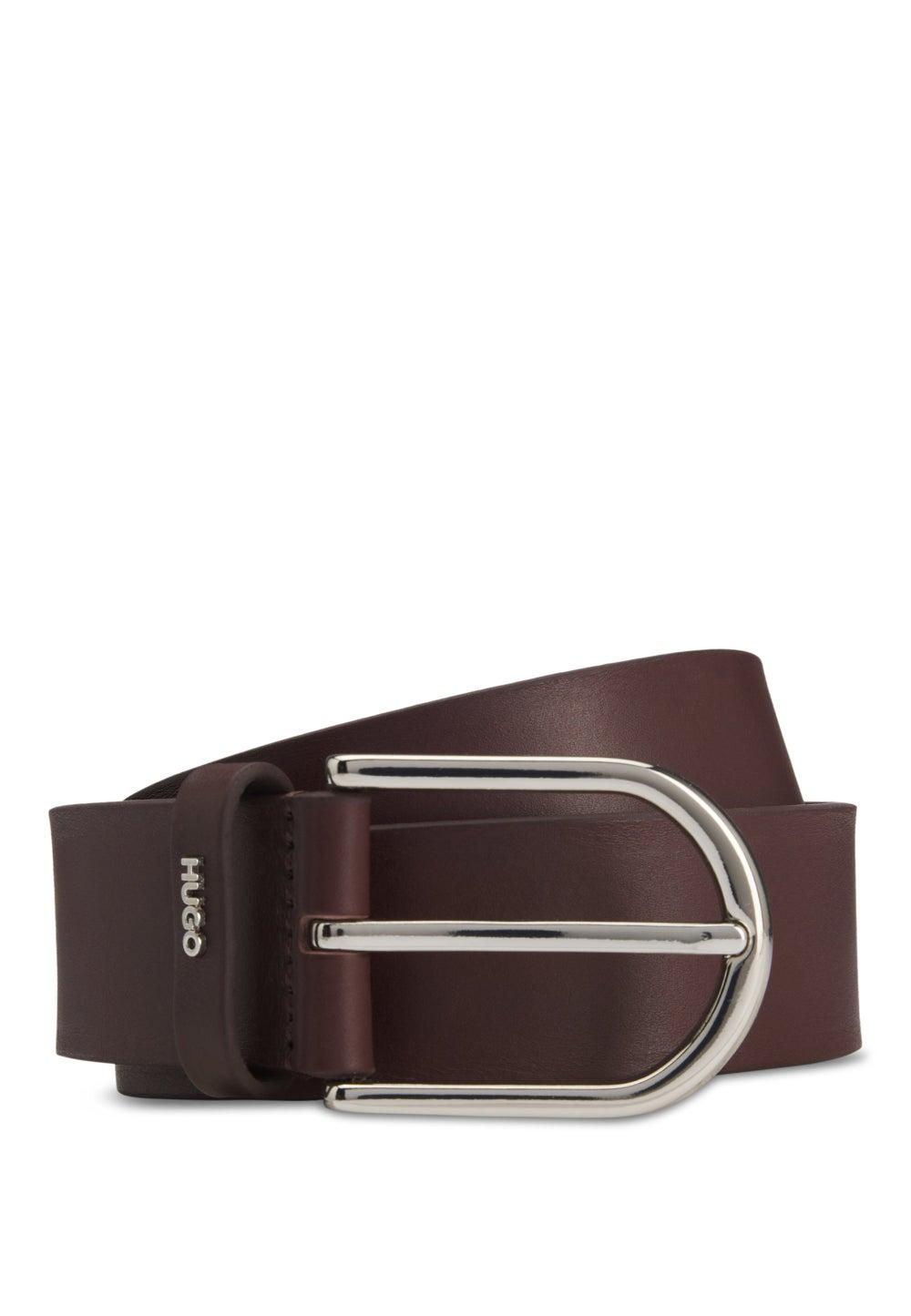 HUGO Chic Leather Belt for Women with Logo Detail