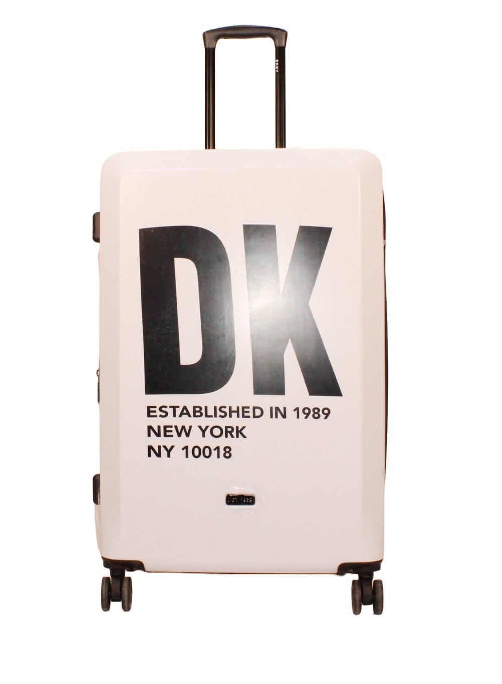 DKNY MIRRORED Ultra Lightweight White Spinner Luggage