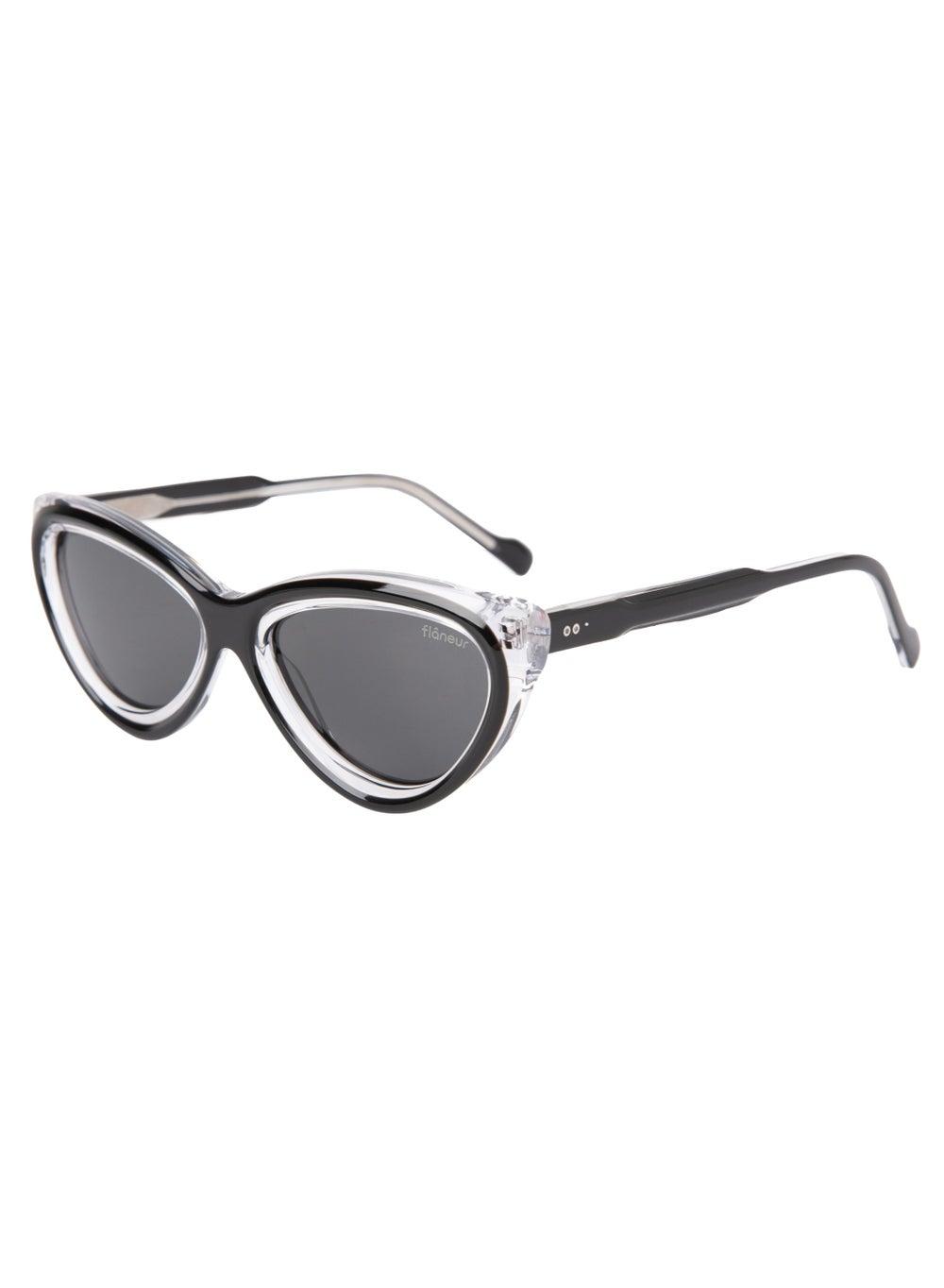 Flâneur Cats Eye Polarized Sunglasses - Grey UV Protection