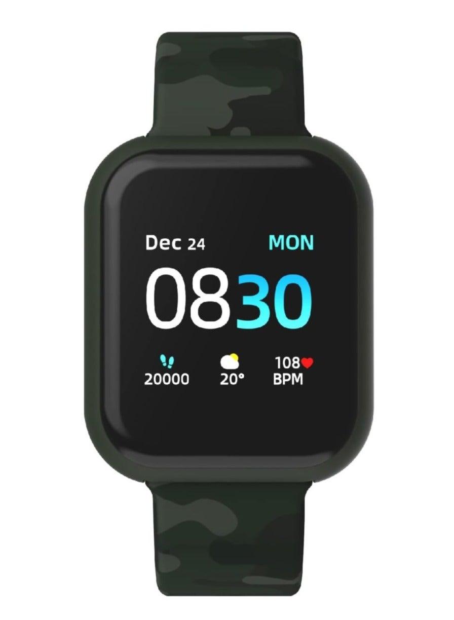 iTouch Air 3 Unisex Camo Watch: Green Silicone Style 500006E4-X53