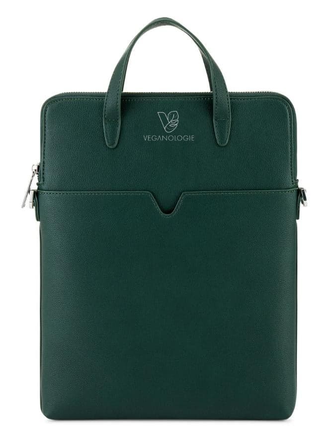 Veganologie Jupiter 13" Green Laptop Bag—Eco-Smart Design